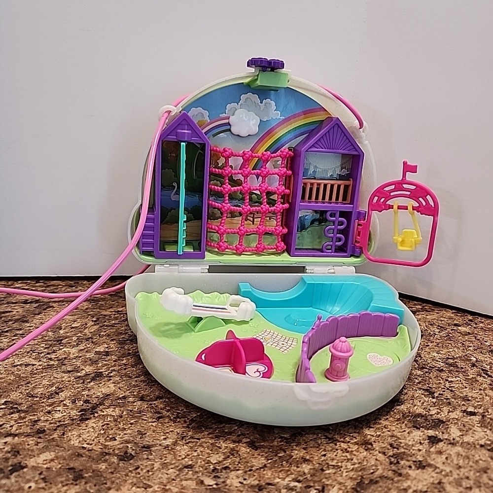 Polly Pocket Rainbow Dream Purse Wearable Compact No Figures Storage Case